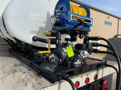 BENCO gas powered road sprayer with electric hose reel