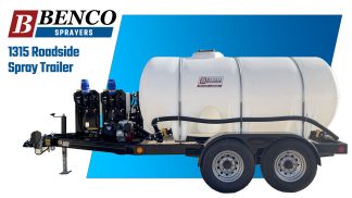 BENCO 1315 gallon roadside sprayer with 2" pump and dual Dosatron manual injection