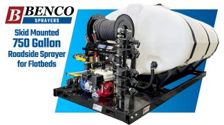 BENCO Professional Series 750 gallon skid mounted roadside sprayer