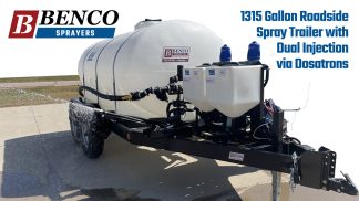 BENCO 1315 gallon roadside sprayer with dual Dosatron manual injection