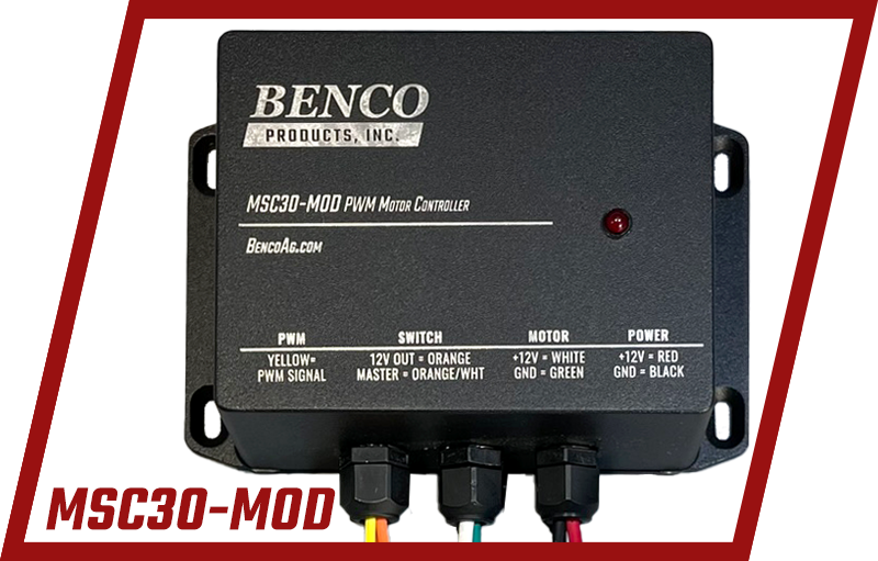 BENCO MSC30-MOD Motor Controller varies your application rate automatically based on a PWM signal from your field computer.